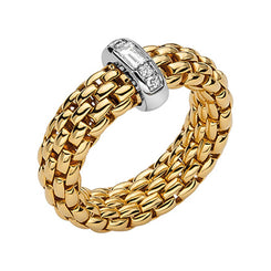 Fope Flex'it Vendome 18ct Yellow Gold 0.24ct Diamond Ring AN583/BBR.