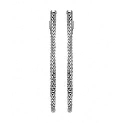 Fope Flexit Essentials 18ct White Gold Long Mesh Chain Earrings OR05