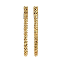Fope Flexit Essentials 18ct Yellow Gold Medium Mesh Chain Earrings OR04