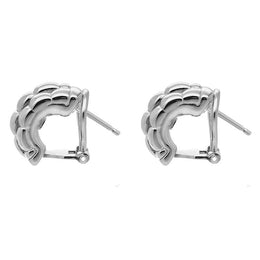 Fope Luci 18ct White Gold Hoop Earrings, F119. side
