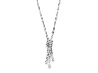 Fope MiaLuce 18ct White Gold 1.63ct Diamond Lariat Necklace, 651CPAVE.
