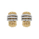 Fope Panorama 18ct Yellow Gold 0.46ct Diamond Rondelle Small Hoop Earrings, OR587 PAVE.