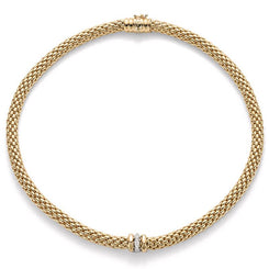 Fope Flex'It Love Nest 18ct Yellow Gold Diamond Necklace 451C BBR