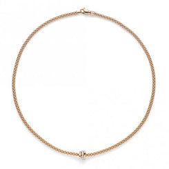 Fope Flex'It Prima 18ct Rose Gold Diamond 43cm Necklace. 744C BBR. 