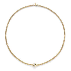 Fope Flex'It Prima 18ct Yellow Gold Diamond 43cm Necklace. 744C BBR. 