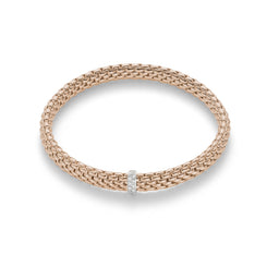 Fope Flex'It Vendome 18ct Rose Gold 0.10ct Diamond Bracelet, 560B BBR.