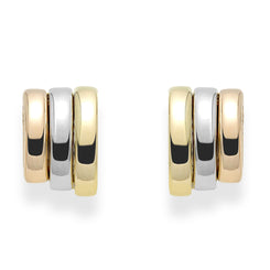 Fope Prima 18ct Yellow White Rose Gold Stud Earrings, OR744.