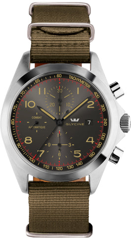 Glycine Watch Combat Chronograph Green 3924.106AT-TB2