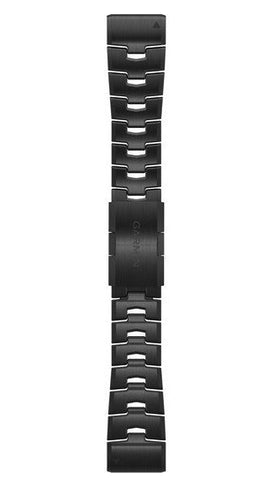 Garmin Watch Band QuickFit 26 Vented Titanium Bracelet Carbon Grey DLC Coating