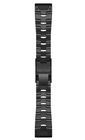 Garmin Watch Bands QuickFit 26 Vented Titanium Bracelet Carbon Grey DLC Coating 010-12864-09