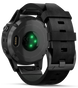 Garmin Watch Fenix 5 Plus Sapphire Black Leather Band D