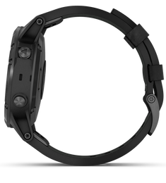 Garmin Watch Fenix 5 Plus Sapphire Black Leather Band D