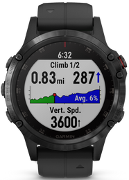 Garmin Watch Fenix 5 Plus Sapphire Black With Black Band