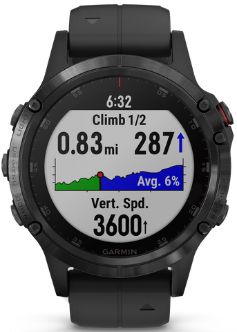 Garmin Watch Fenix 5 Plus Sapphire Black With Black Band