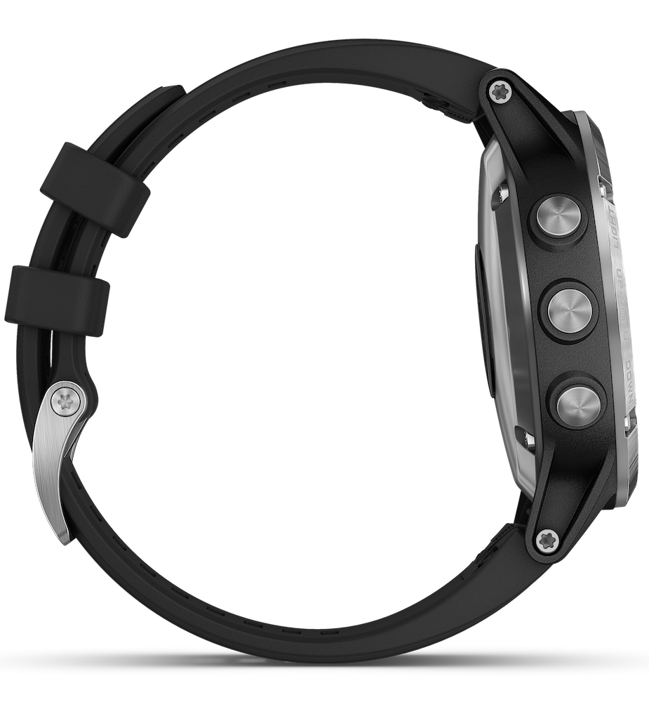 Garmin Fenix 5S Plus Smartwatch Multisport con Mappe GPS, Musica e Pagamento Contactless, Glass 42 mm, Silver con Cinturino Nero, 010-01987-21 Garmin Fenix 5S Plus Smartwatch Multisport con Mappe GPS, Musica e Pagamento Contactless, Glass 42 mm, Silver con Cinturino Nero, 010-01987-21