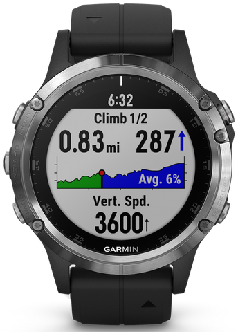 Garmin Watch Fenix 5 Plus Silver Black Band D 010 01988 11 Watch