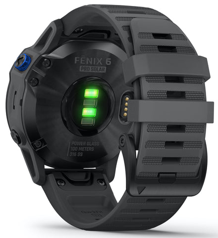 Garmin Watch Fenix 6 Pro Solar Black With Slate Grey Band D