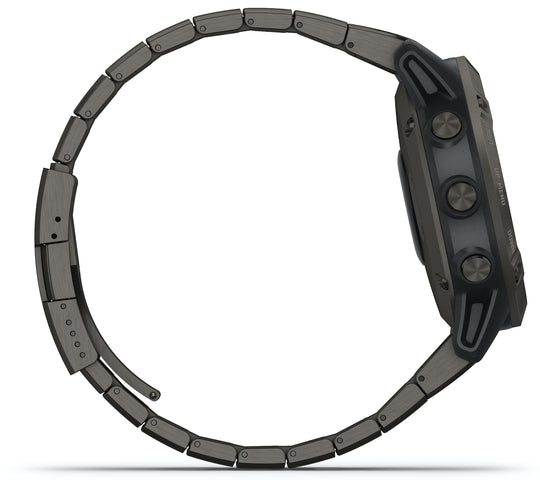 Garmin Watch Fenix 6 Pro Solar Titanium Carbon Grey DLC With Titanium DLC Band D