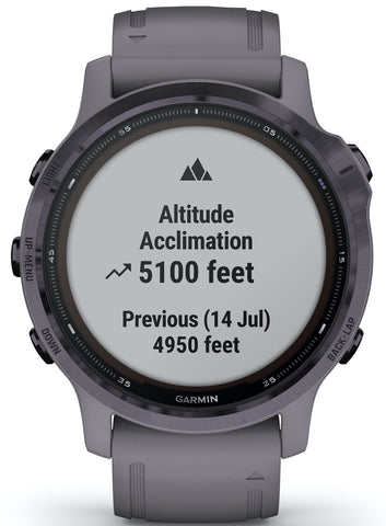 Garmin Watch Fenix 6S Pro Solar Amethyst With Shale Band D