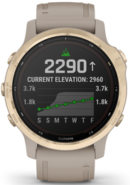 Garmin Watch Fenix 6S Pro Solar Light Gold With Light Sand Band