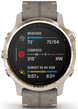 Garmin Watch Fenix 6S Sapphire Light Gold Shale Suede Band D