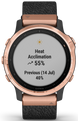 Garmin Watch Fenix 6S Sapphire Rose Gold Nylon Band D