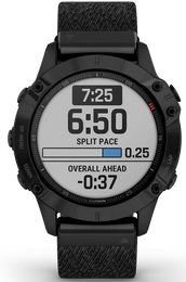 Garmin Watch Fenix 6 Sapphire Black DLC Heathered Nylon Band D
