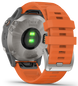 Garmin Watch Fenix 6 Sapphire Orange Band D