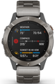 Garmin Watch Fenix 6 Sapphire Titanium Grey Titanium Band D