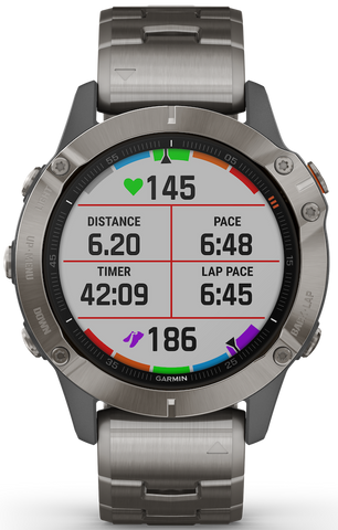 Garmin Watch Fenix 6 Sapphire Titanium Grey Titanium Band D