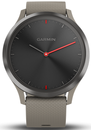 Garmin Watch Vivomove HR Black with Sandstone Silicone Band D