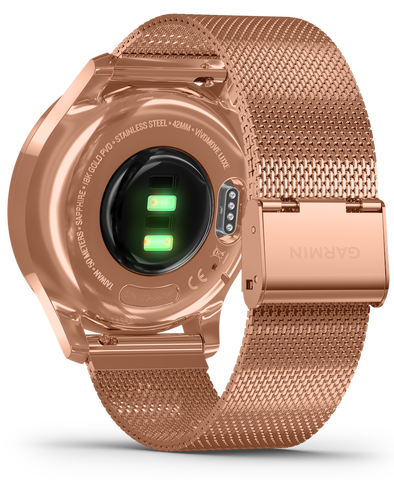 Garmin Watch Vivomove Luxe Rose Gold PVD Milanese Bracelet