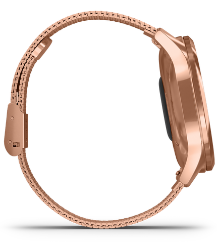 Garmin Watch Vivomove Luxe Rose Gold PVD Milanese Bracelet