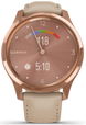 Garmin Watch Vivomove Luxe Rose Gold PVD Sand Leather