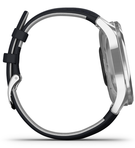 Garmin Vivomove Luxe Steel Case Navy Leather D