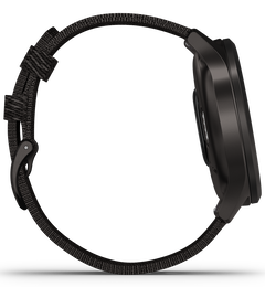Garmin Vivomove Style Graphite Aluminium Case Black Pepper Nylon