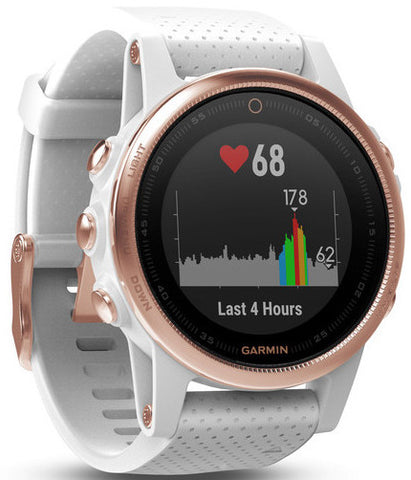 Garmin Watch Fenix 5S Rose Gold White Band