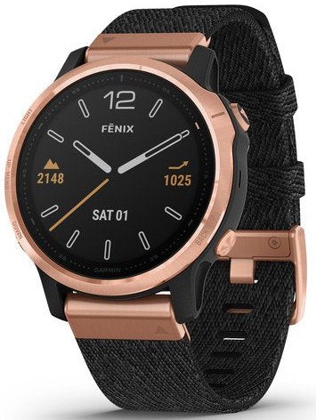 Garmin Watch Fenix 6S Sapphire Rose Gold Nylon Band 010-02159-37