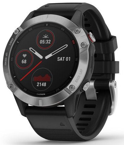 Garmin Watch Fenix 6 Silver With Black Band 010-02158-00