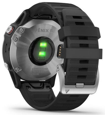 Garmin Watch Fenix 6 Silver With Black Band