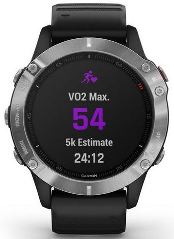 Garmin Watch Fenix 6 Silver With Black Band