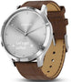 Garmin Watch Vivomove HR Premium Silver Brown Leather 010-01850-AD