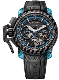 Graham Watch Chronofighter Superlight Carbon Strip Skeleton Blue 2CCCK.U01A