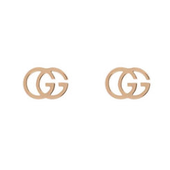 Gucci GG Running 18ct Rose Gold Stud Earrings YBD702801001