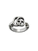 Gucci Double G Detail Aged Sterling Silver Ring YBC627760001_2