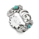 Gucci Double G With Flower Motif Sterling Silver Ring YBC527394001