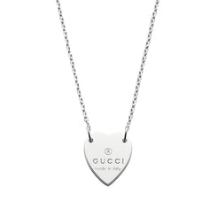Gucci Engraved Heart Sterling Silver Pendant YBB223512001