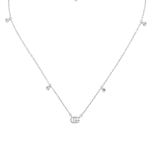 Gucci GG Running 18ct White Gold Diamond Necklace YBB479231001
