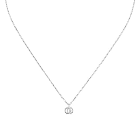 Gucci GG Running 18ct White Gold Diamond Pendant Necklace YBB481638002