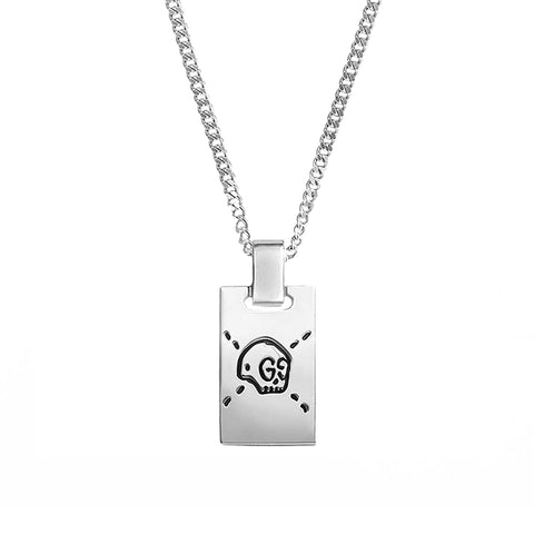 Gucci Ghost Sterling Silver Necklace YBB455315001